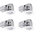 White 3‑Inch Round LED Recessed Light 4‑Pack