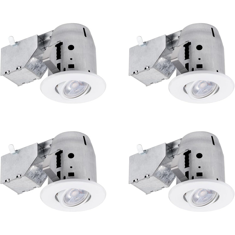 White 3‑Inch Round LED Recessed Light 4‑Pack