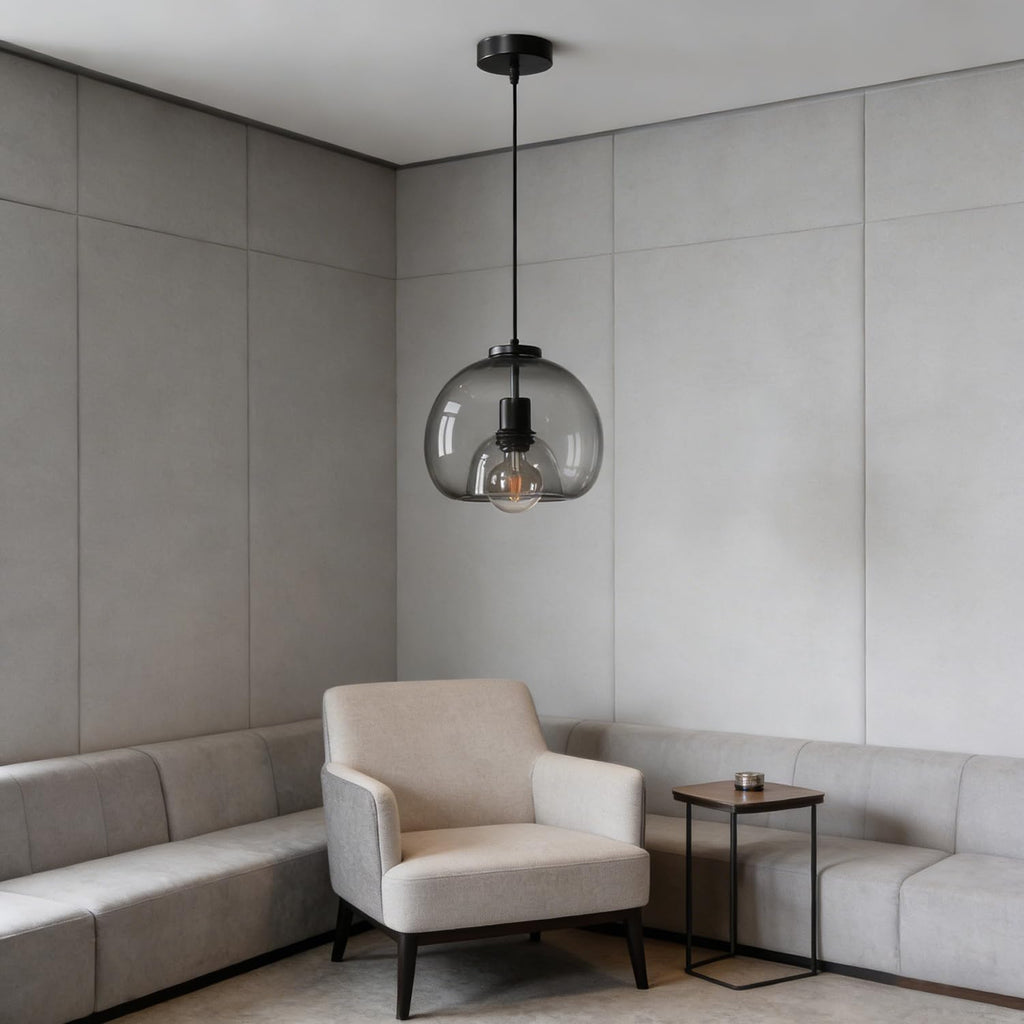 Glass Adjustable‑Height Pendant Light