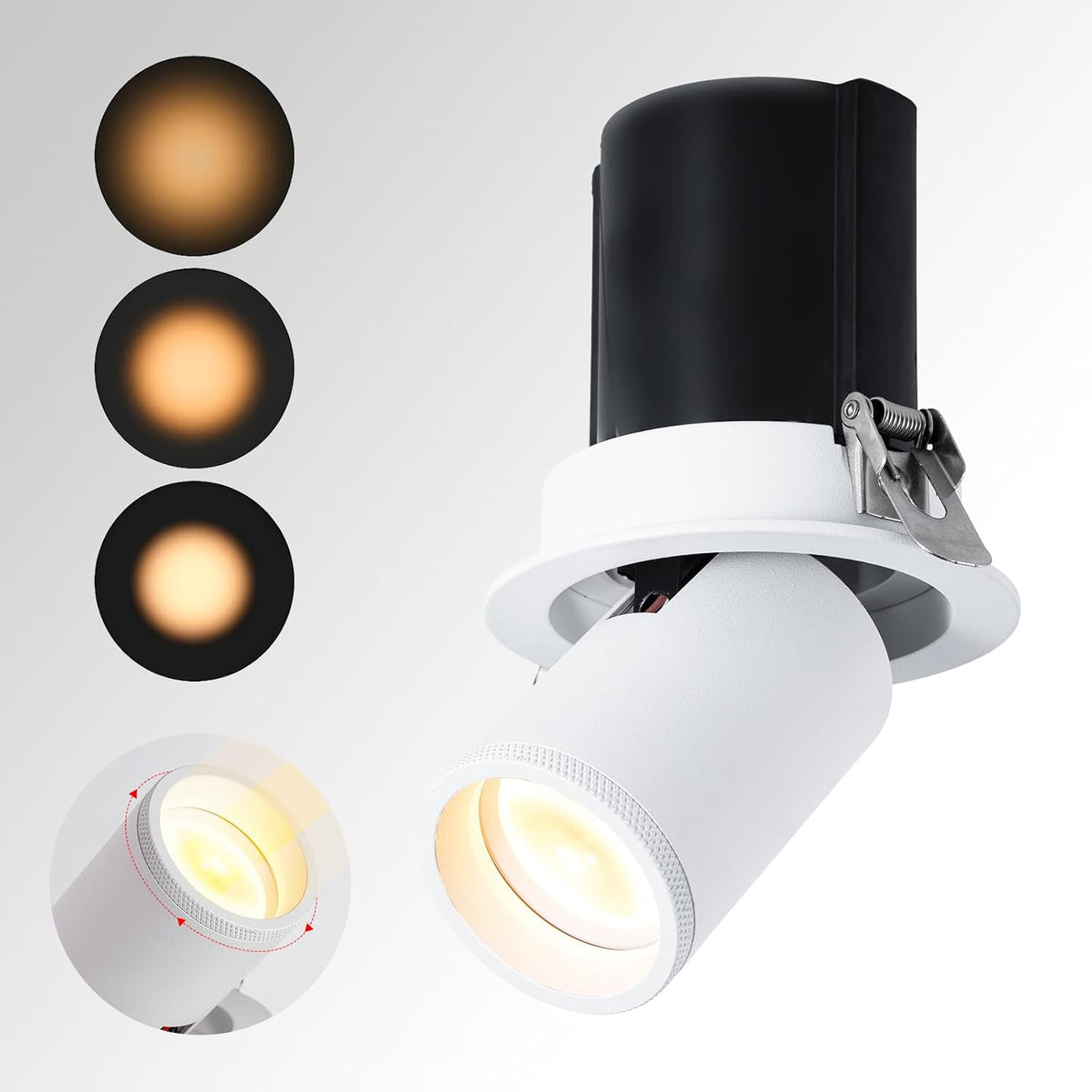 3‑Inch Zoomable 3CCT Gimbal Recessed Spotlight