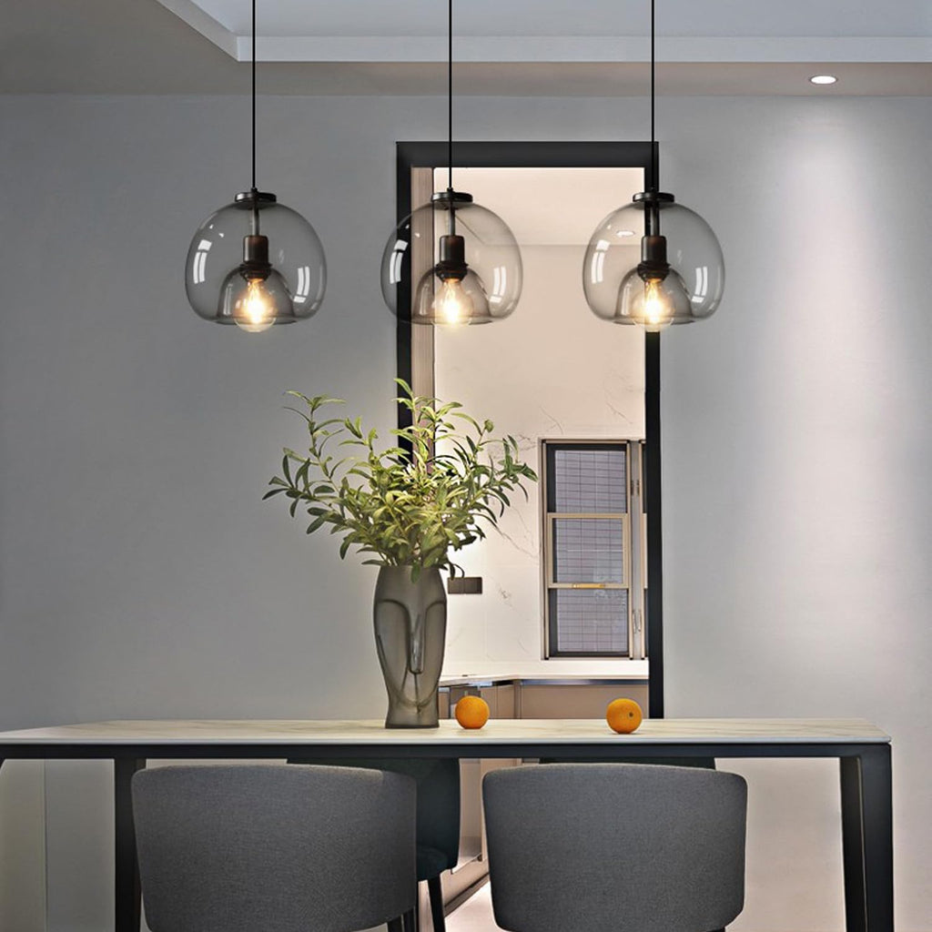 Glass Adjustable‑Height Pendant Light
