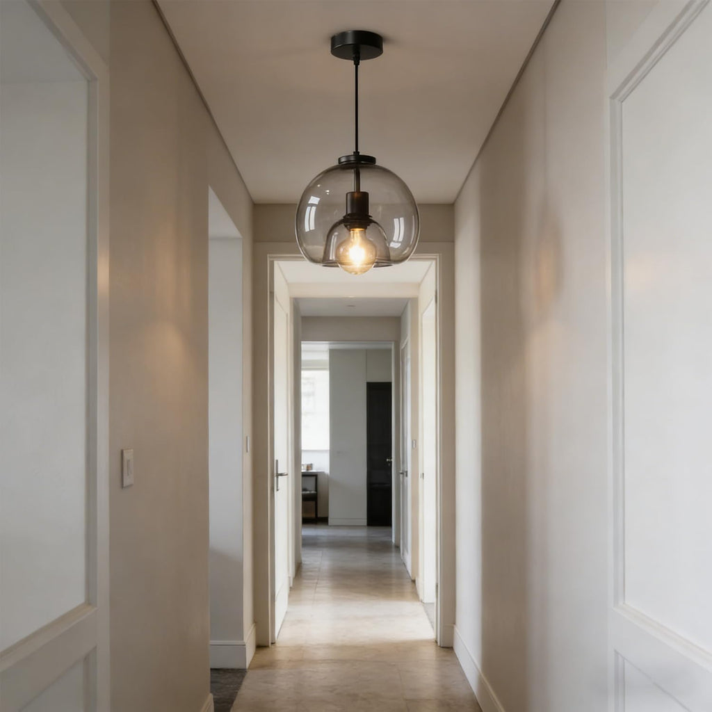 Glass Adjustable‑Height Pendant Light