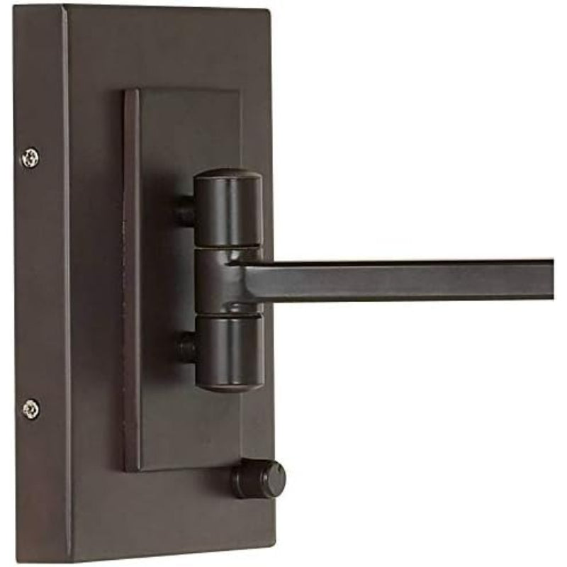 15‑Inch Bronze Plug‑In Swing‑Arm Wall Lamp