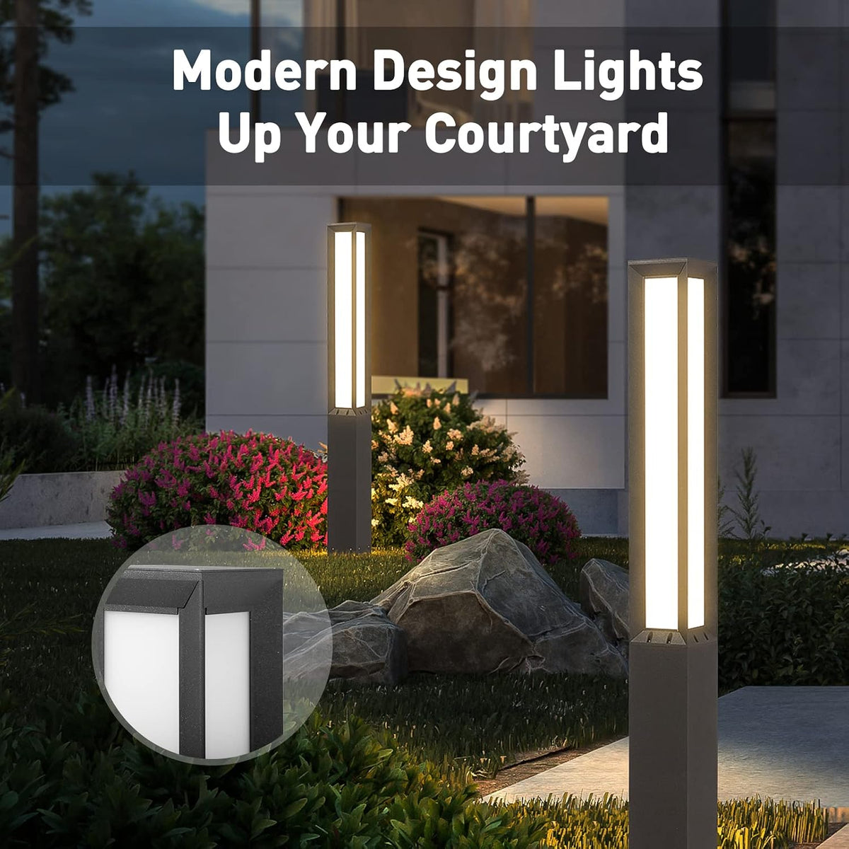 71‑Inch IP65 Outdoor LED Bollard Path Light