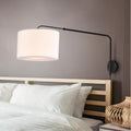 Matte‑Black Telescopic Swing‑Arm Wall Sconce 2‑Pack