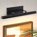 24‑Inch Black Hardwired 3‑Light Swing‑Arm Picture Light