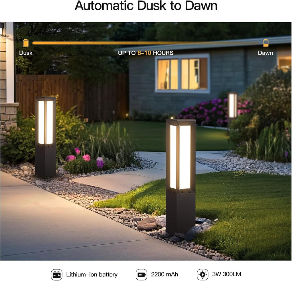 31.5‑Inch Solar Dusk‑to‑Dawn Pathway Light