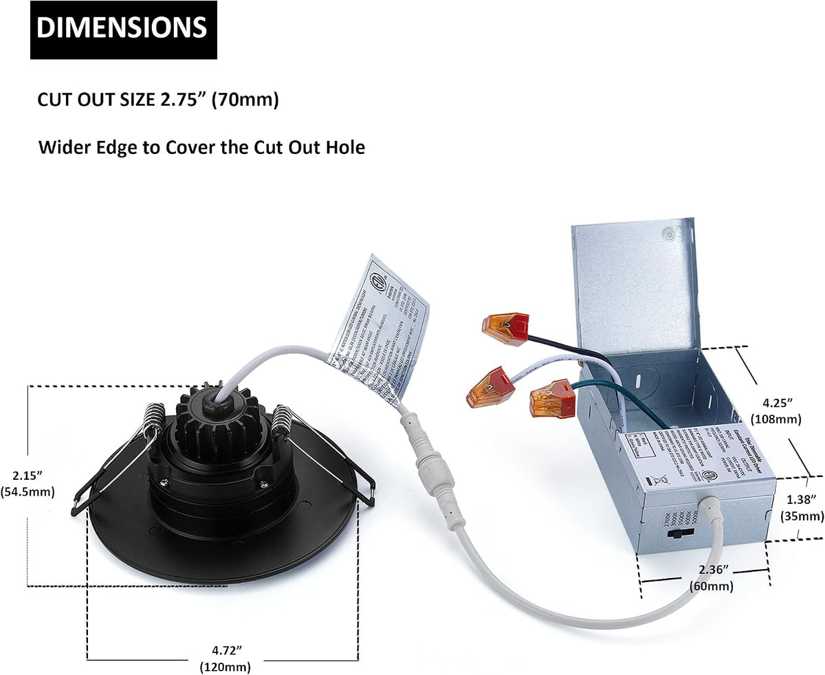 Black 4‑Inch Gimbal LED Recessed Light 6‑Pack