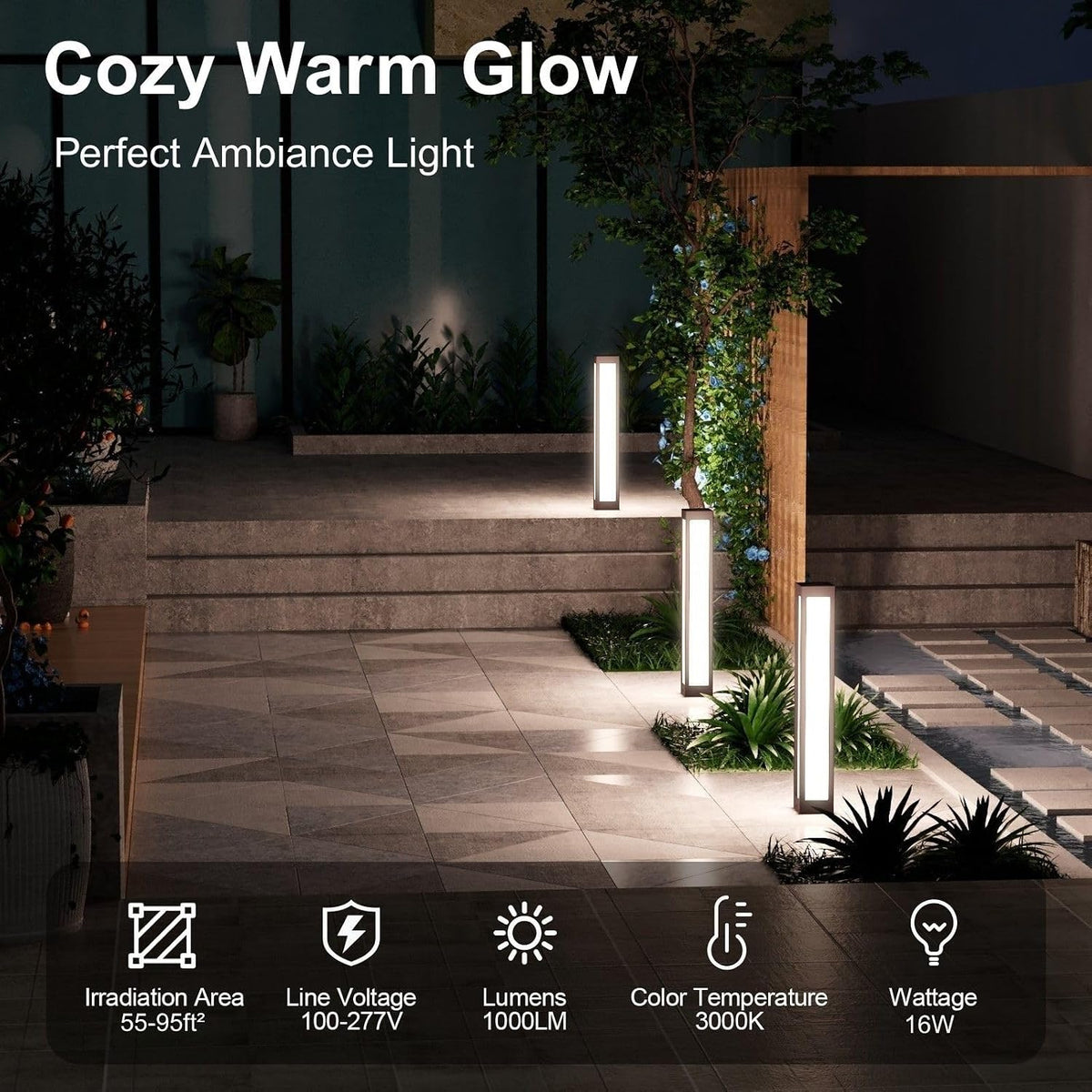 32‑Inch IP65 Aluminum LED Outdoor Bollard Light