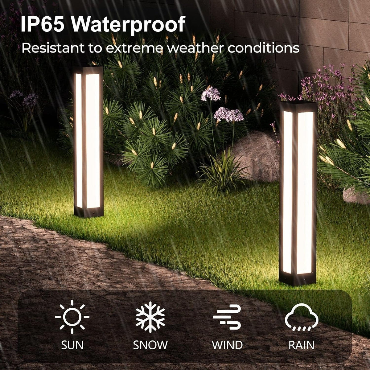 32‑Inch IP65 Aluminum LED Outdoor Bollard Light